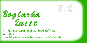 boglarka quitt business card